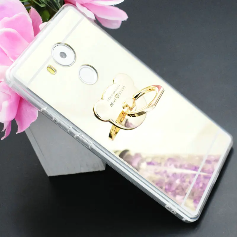Маленький Медведь палец кольцо Подставки мягкой Зеркало чехол для Huawei Коврики 8