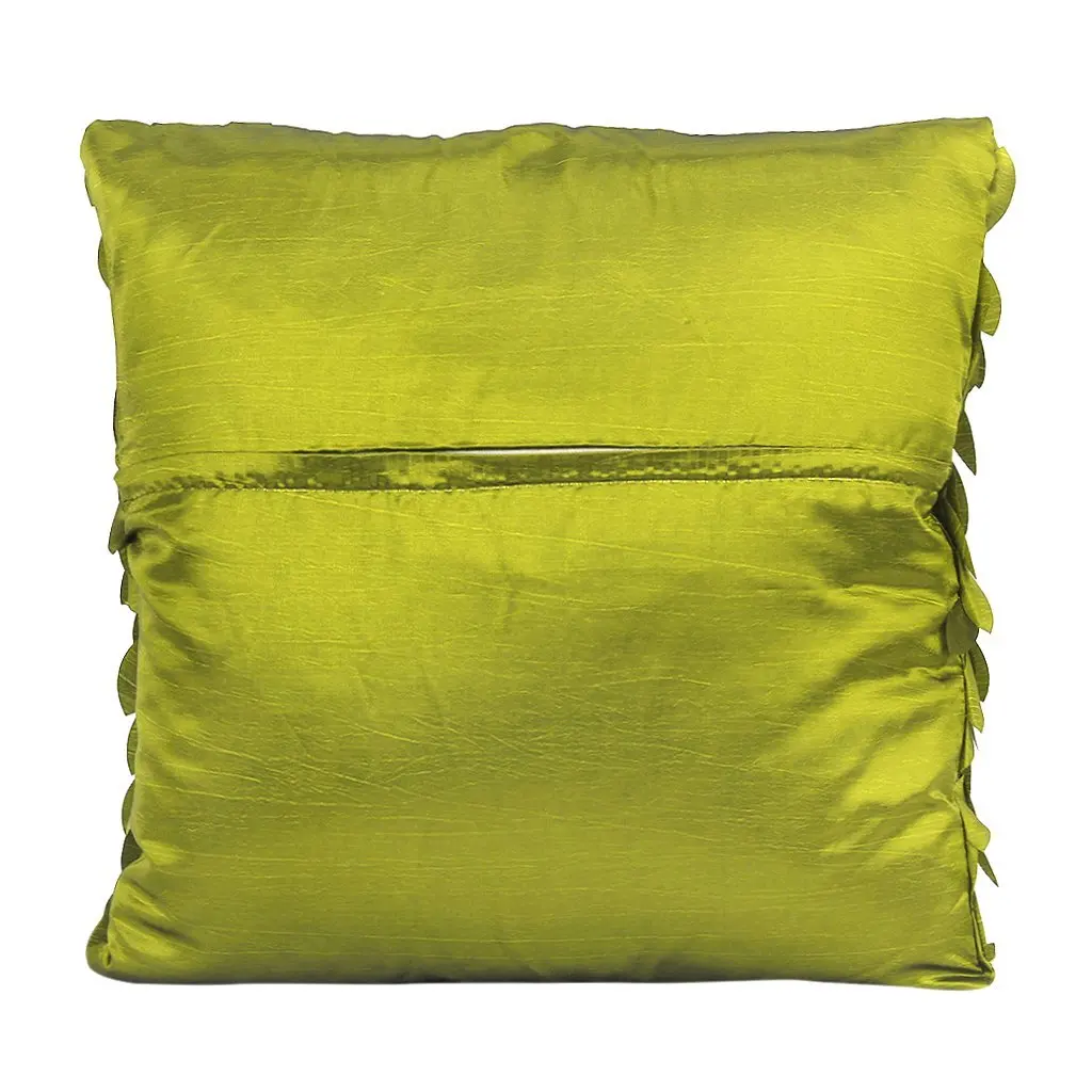 1 x атласная наволочка с рисунком листьев 43x43 см оливково зеленый|satin pillow case|pillow