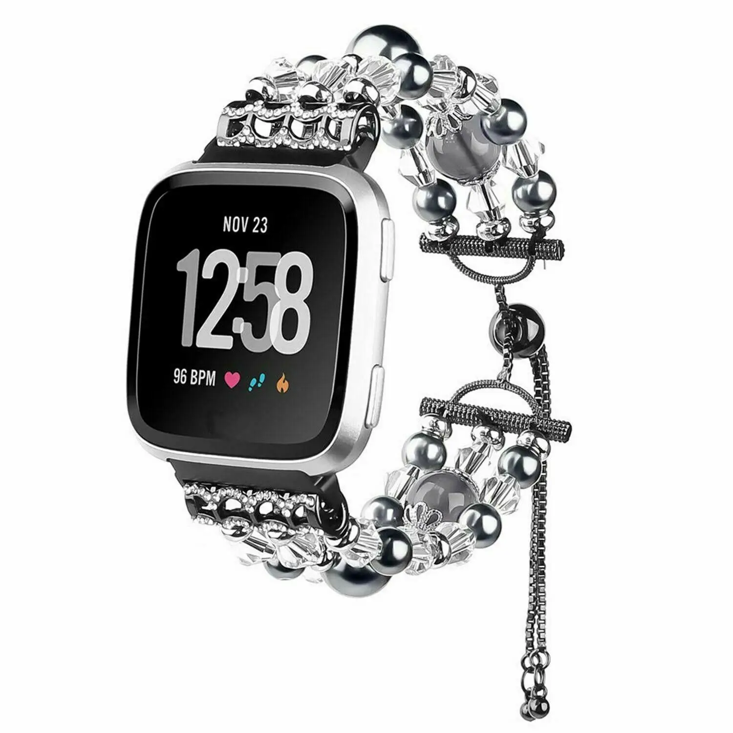 Для Fitbit Versa браслеты для женщин Сменные блестящие полосы из агата ремешок