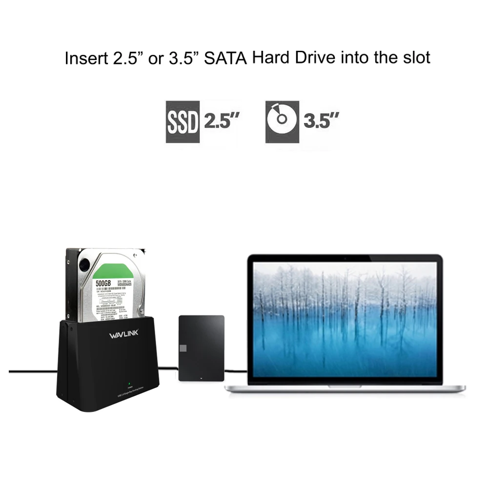 Wavlink Тип C для sata HDD корпус 2 5/3 5 USB 3 1 внешний жесткий диск с одним отсеком док