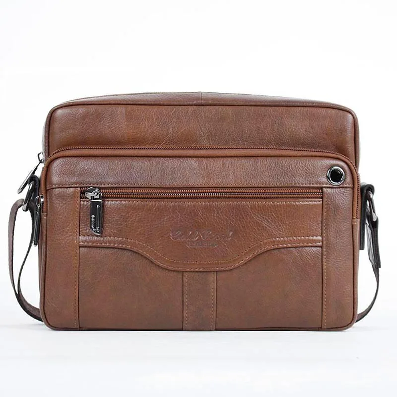 Золотая Коралловая Мужская сумка из натуральной кожи сумки на плечо портфель для