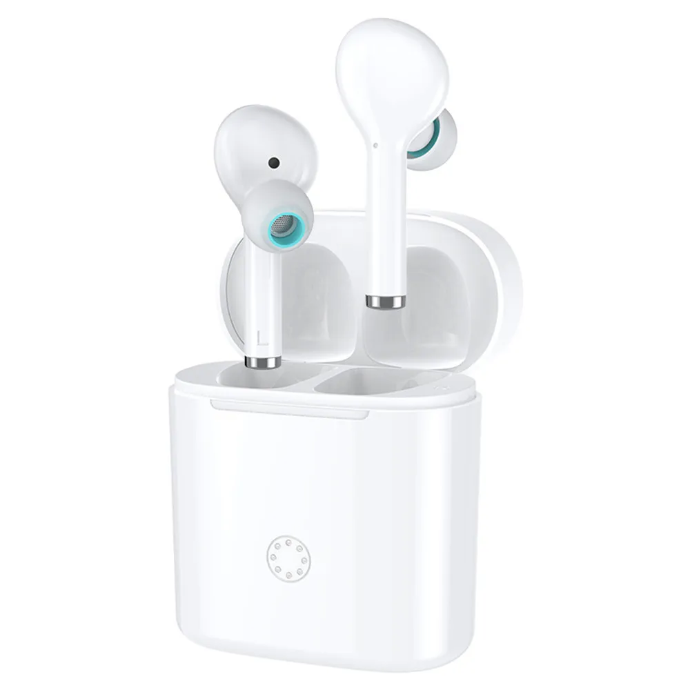 White Twinbuys TWS беспроводные bluetooth-наушники 5,0 с сенсорным управлением спортивные настоящие наушники IP65 водонепроницаемые HIFI гарнитура с зарядным устройством - Цвет: White