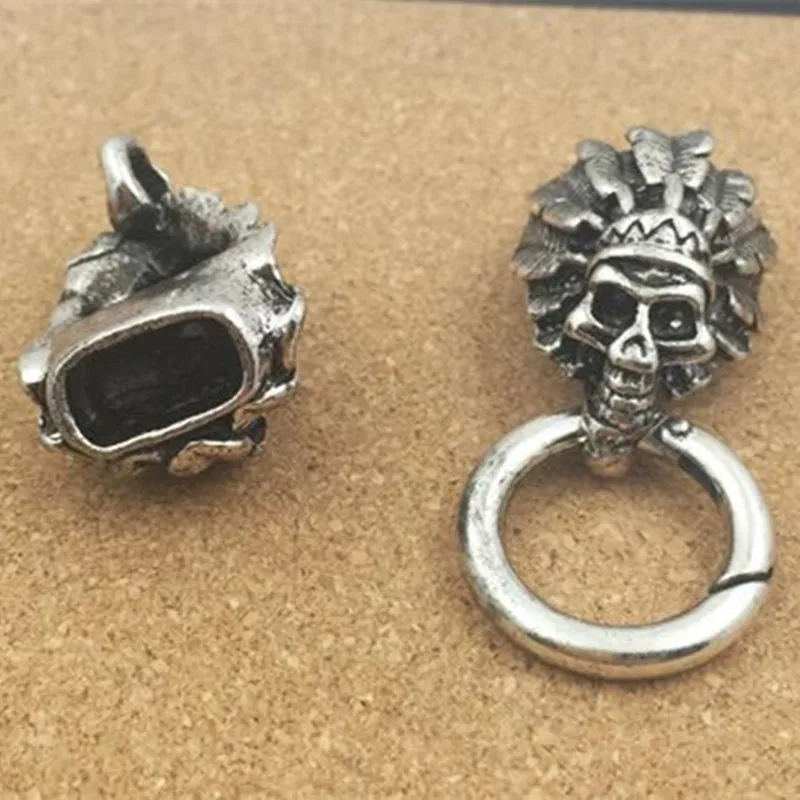 Череп Кожаный Шнур цинкового сплава Винтаж s Подвески на кожаном шнурке