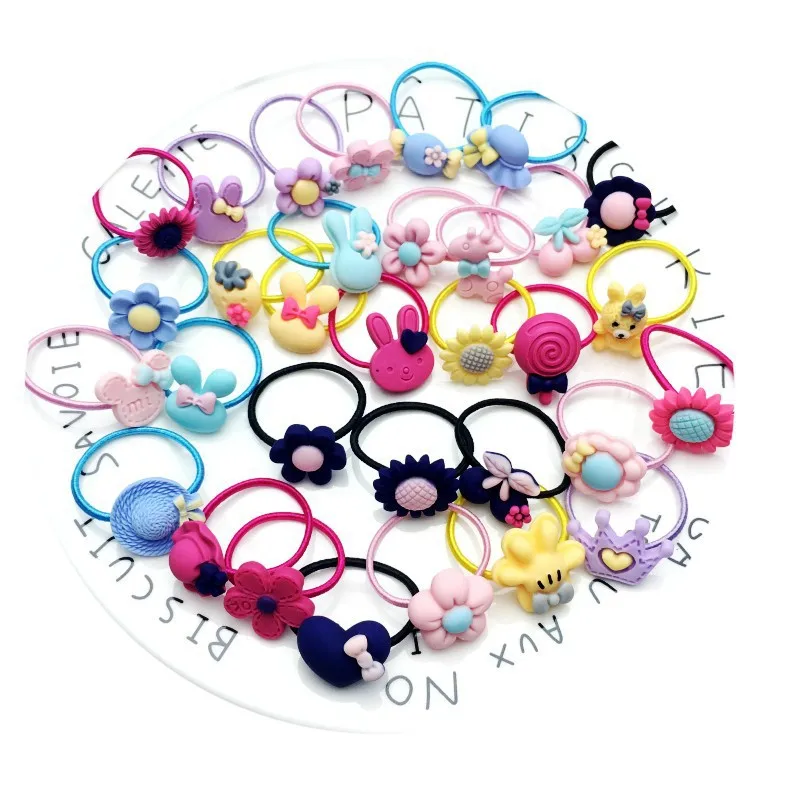 10 шт. резинки для волос карамельных цветов с бантом|headband girl|hair accessories flowerfashion headband |