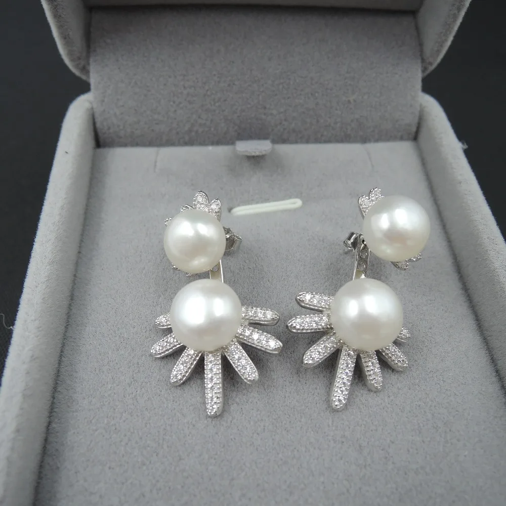 

100% nature freshwater pearl earring with 100% -925 silver hook -- AAAAAA Pearl