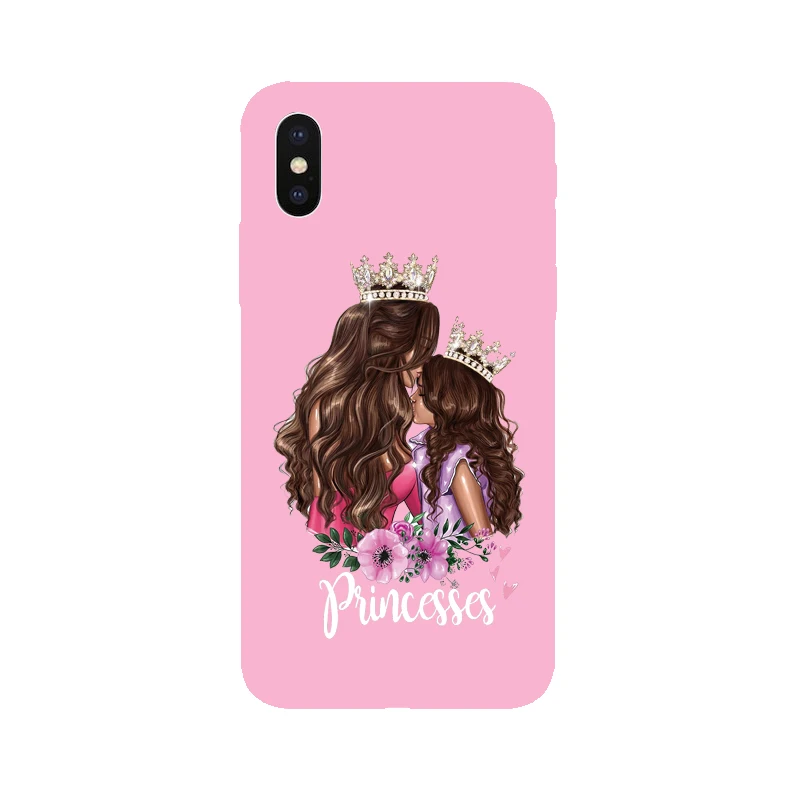 Красный желтый розовый чехол для телефона из ТПУ iPhone 5 5S SE 7 8 6 6s Plus X Xs XR XS Max матери и