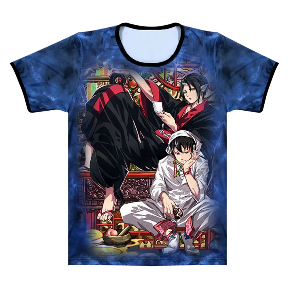 Косплей Аниме рубашка Hozuki's Coolheadedness футболки с коротким рукавом Hoozuki No Reitetsu Hozuki