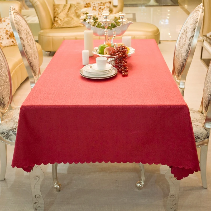 Европейский западный стиль прямоугольник маленький полиэстер Добби красный