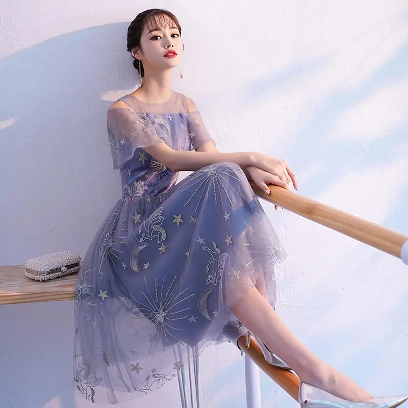 FADISTEE Новое поступление Вечерние Элегантные Выпускные платья Vestido de Festa халат De Soiree кружева А-силуэт чай Длина чай Длина
