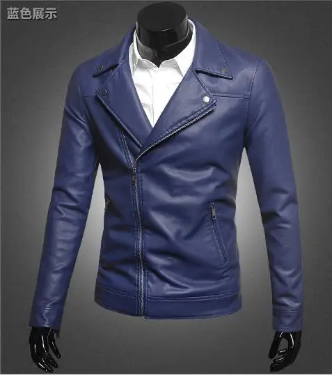 

M-4XL!!Spring and autumn male leather clothing slim PU jacket leather motorcycle short design men's clothing outerwear