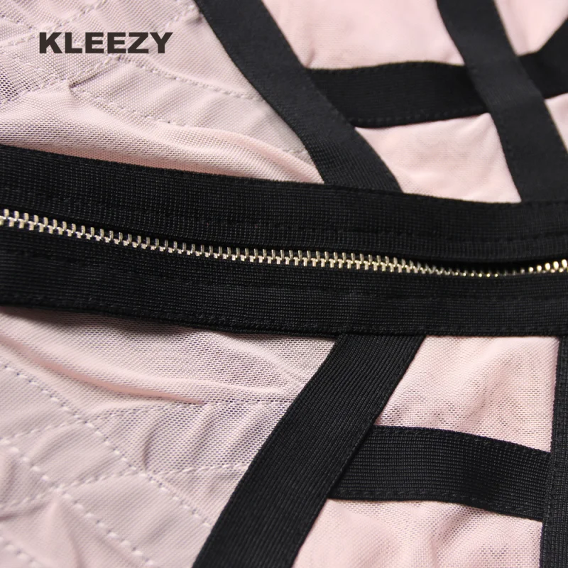 Распродажа KLEEZY элегантное платье с открытой спиной и в стиле пэчворк сексуальное