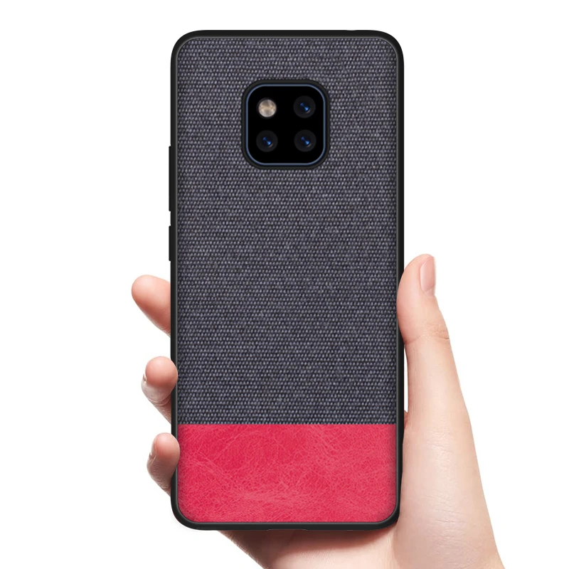 Для Huawei Mate 20 Pro Чехол Мягкий силиконовый край роскошный тканевый чехол для 10 9 X RS