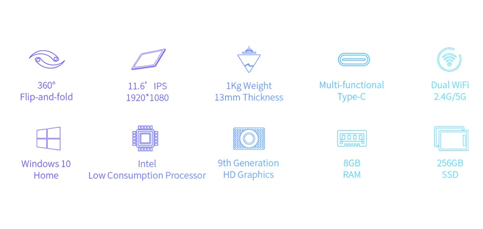 Ноутбук Teclast F5R 11,6 дюймов Win 10 8 Гб DDR4 128 Гб SSD Intel Gemini Lake N3450 360 градусов шарнир сенсорного экрана ноутбука