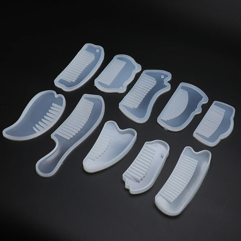3D Прозрачная силиконовая полимерная форма расческа формы для эпоксидной смолы