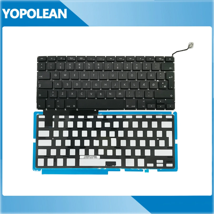 

5 шт./лот новая Датская клавиатура с подсветкой для Macbook Pro 15 "Unibody A1286 2009 2010 2011 2012