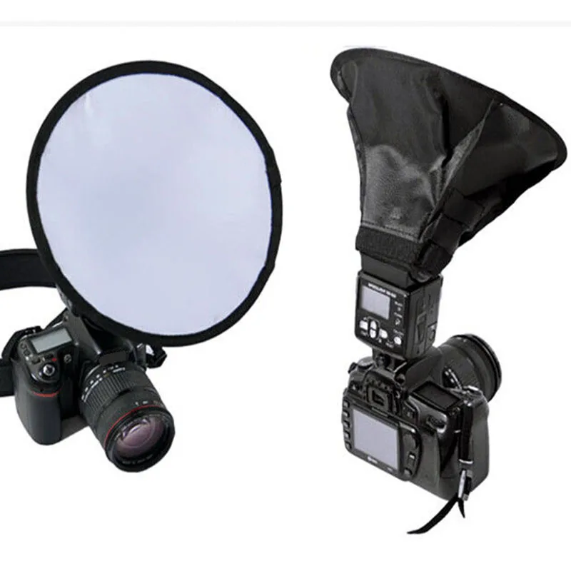 Foleto Flash Light Softbox Diffuser 8" 20cm Round Speedlite Universal for Canon nikon Sony Yongnuo Godox Flashlite 580ex | Электроника