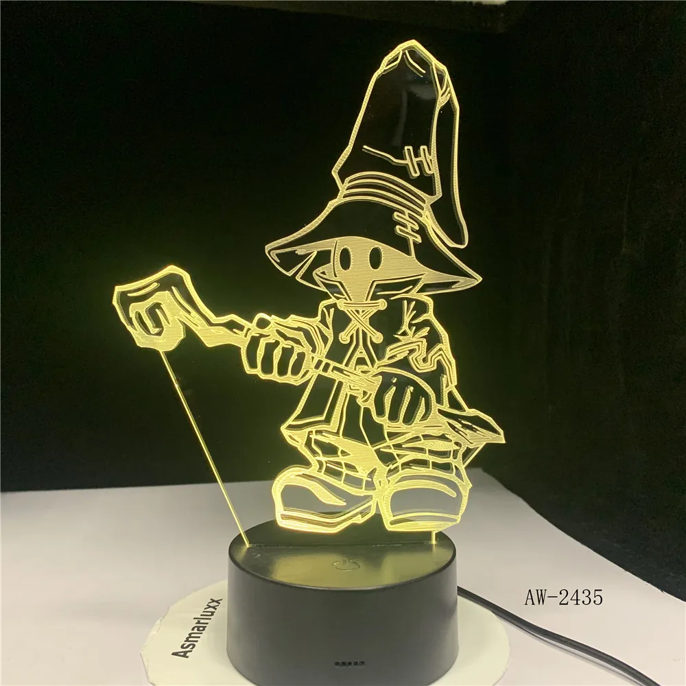 Zorak пространства призрак мультфильм 3D Настольная лампа Ночной светильник LED
