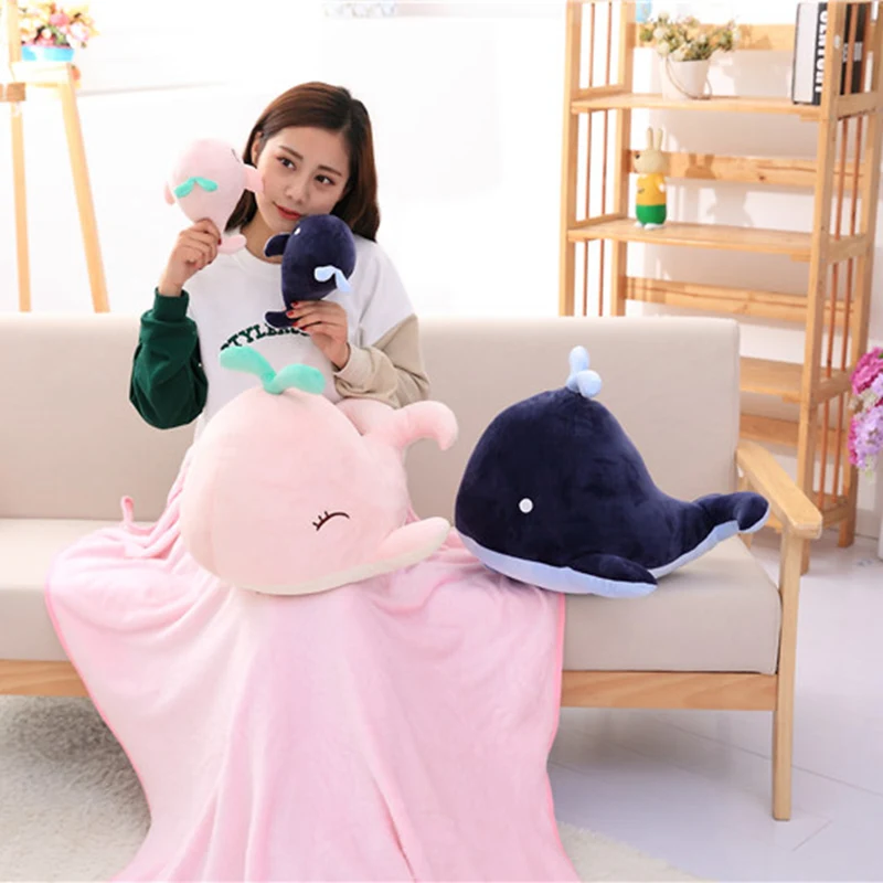 20 см Kawaii Плюшевые детские игрушки синий кит с бамбуковым углем посылка чистый