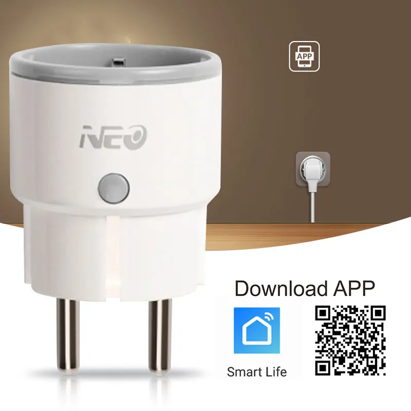 NEO COOLCAM Wifi Smart Plug EU розетка для Alexa, Google Home, IFTTT выход с таймером дистанционного управления через мобильный телефон