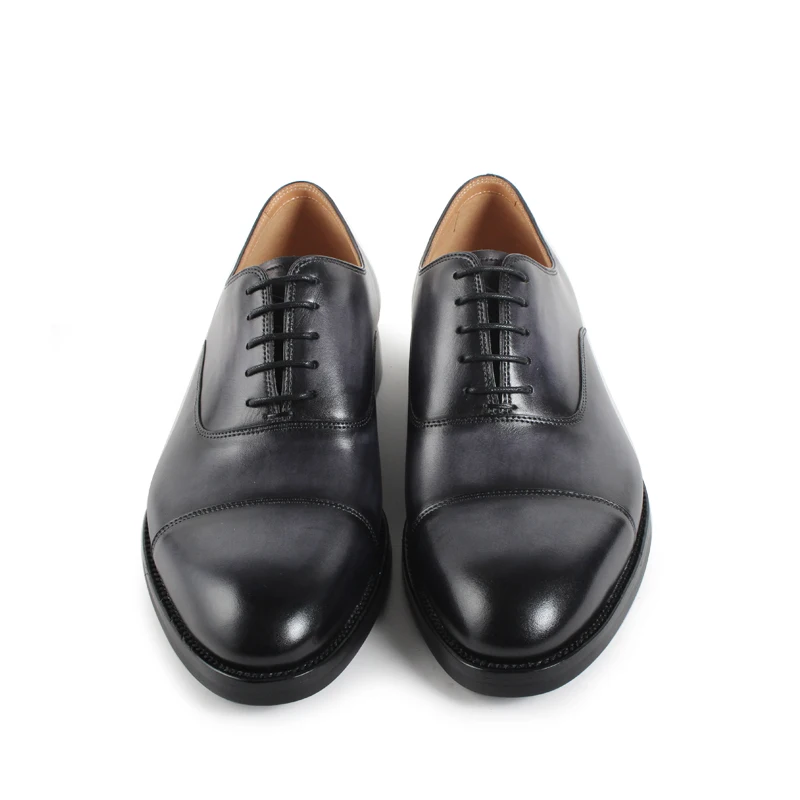 VIKEDUO Handmade Men Oxford Formal Shoe 2020 Gray Genuine Cow Leather Wedding Office Dress Plus Size Footwear Zapato Hombre | Обувь