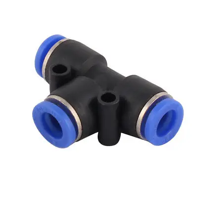 

10mm Tube OD 3 Way Pneumatic Tee Union Push-in Connector One Touch Air Fitting
