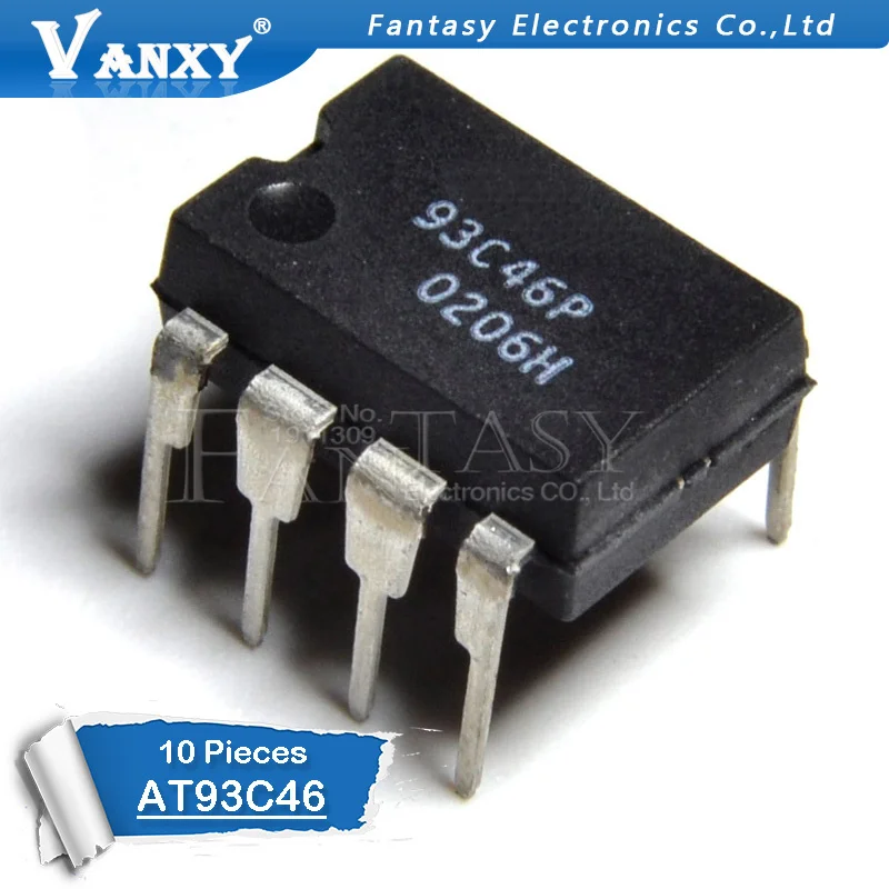 10 шт. AT93C46 DIP8 93C46 DIP-8 DIP EEPROM 64x16 | Электронные компоненты и принадлежности