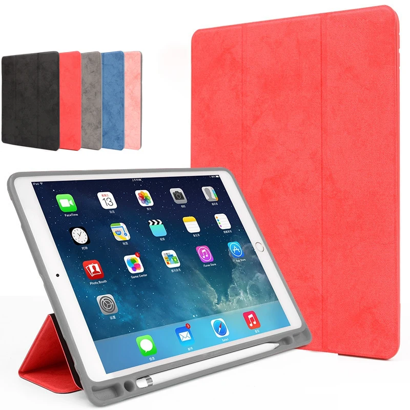 Для iPad 9 7 2017 2018 чехол силиконовый мягкий для задней панели с подставка ручки 2016 Pro