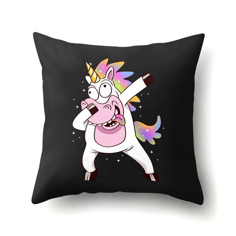 45x45cm Unicorn Pillow Case Party Supplies Cotton Blend Cushion Cover Sofa Baby Shower Children Birthday Gift | Дом и сад