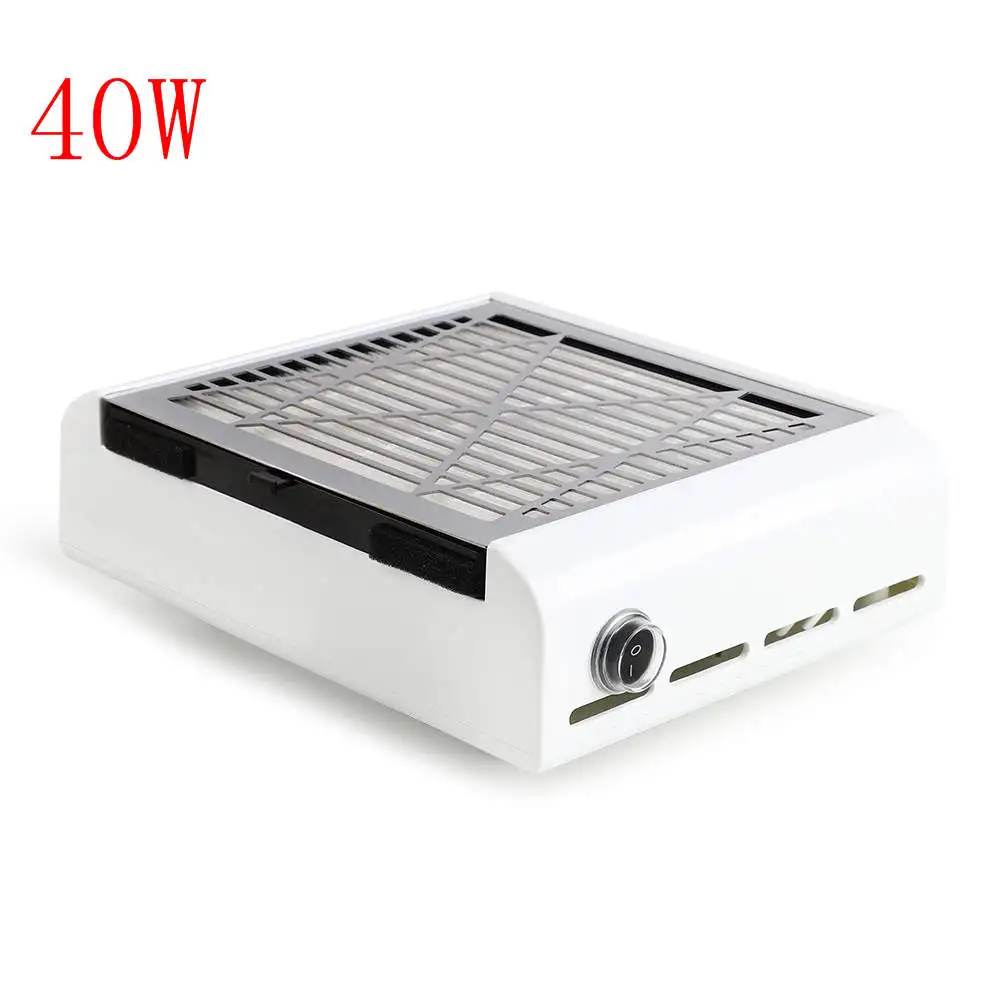 40W White 02 Сборщик пыли для ногтей маникюрный набор машина УФ-гель для ногтей Очиститель маникюрные инструменты набор для нейл-арта Оборудование для ногтей - Цвет: 40W White 02