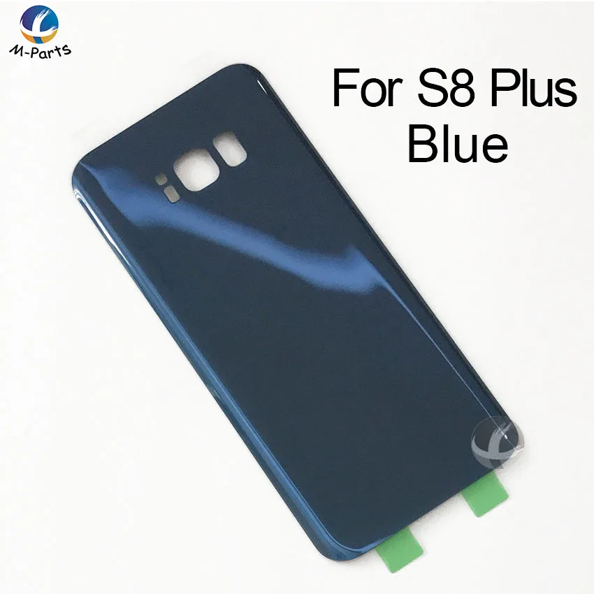 Задняя стеклянная Задняя панель для телефона для Samsung Galaxy S8 Plus S8plus G950 задняя крышка аккумулятора чехол с логотипом+ клей - Цвет: S8 Plus Blue