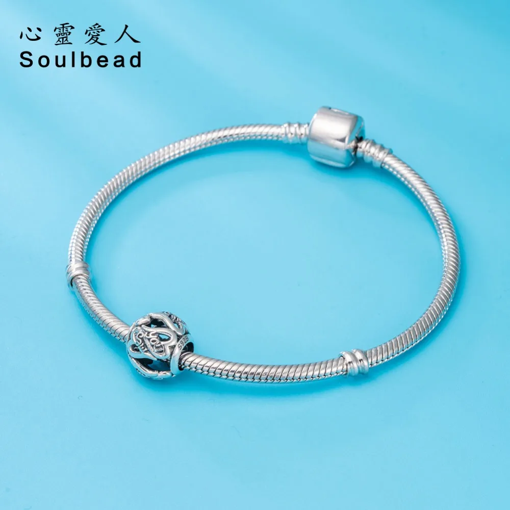 Бусины Soulbead с подвеской в виде сердца из серебра 925 пробы оригинальные подарки