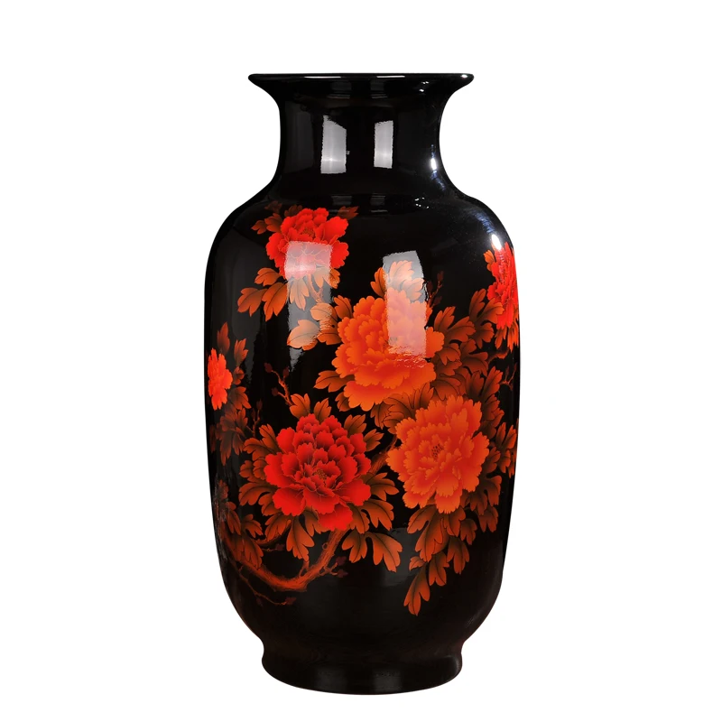 Керамическая большая черная Хрустальная глазурь Цзиндэчжэнь простая