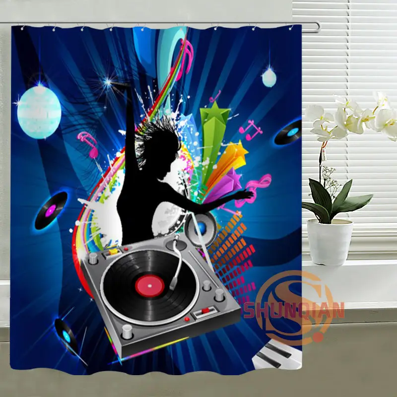 Custom Shower Curtain music notation Bath curtain Waterproof polyester Fabric For Bathroom | Дом и сад