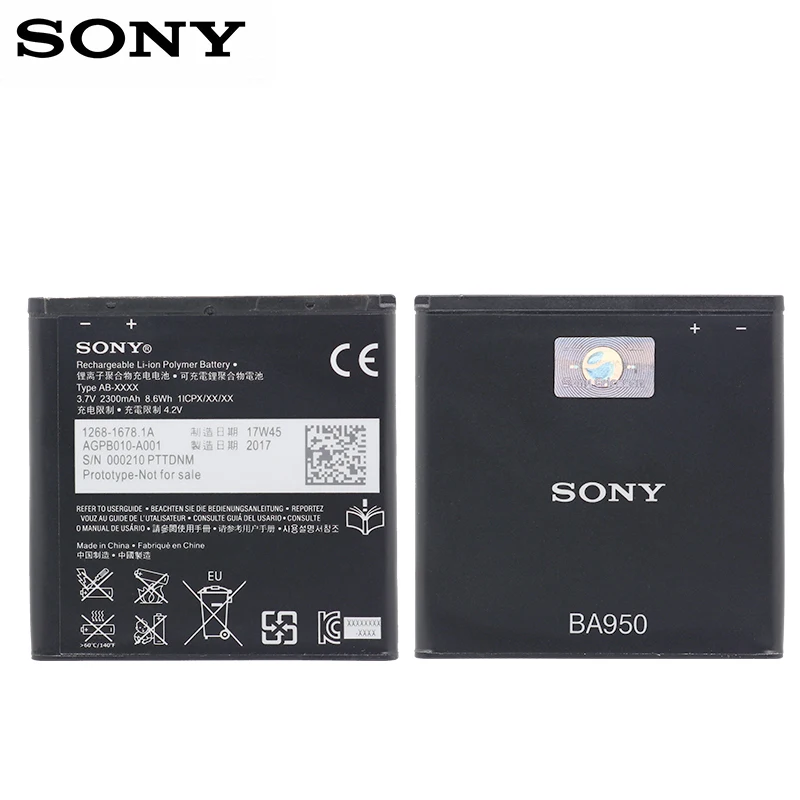 Оригинальный аккумулятор для телефона Sony BA950 Для SONY Xperia ZR SO 04E M36h C5502 C5503 AB 0300 2300 mAh