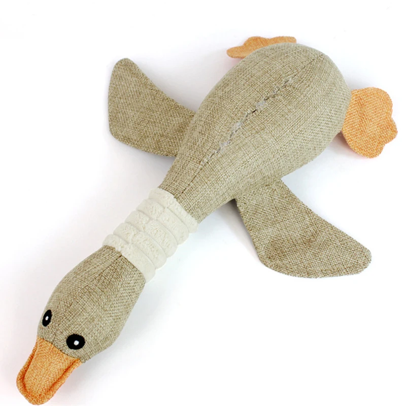 Мультяшная парусиновая игрушка для собак милые большие гуси звуковые игрушки