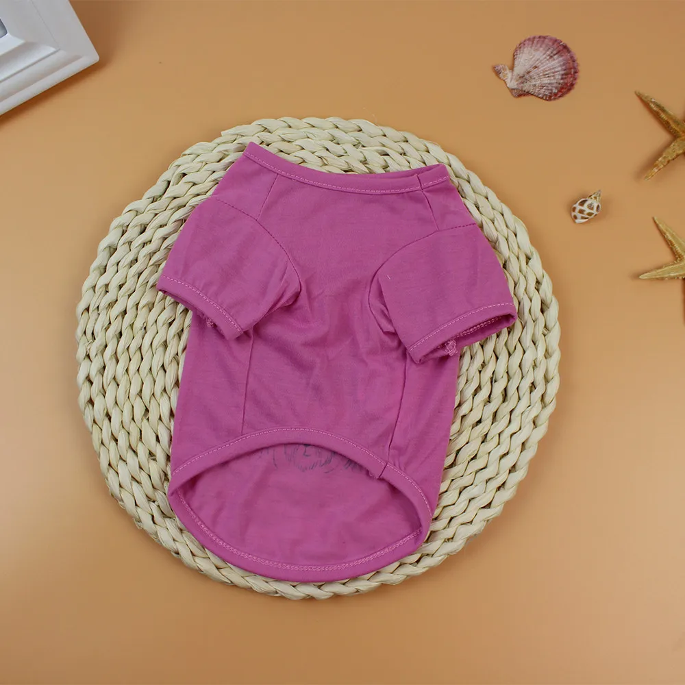 Одежда для собак Однотонная футболка маленьких и больших модные блузки из