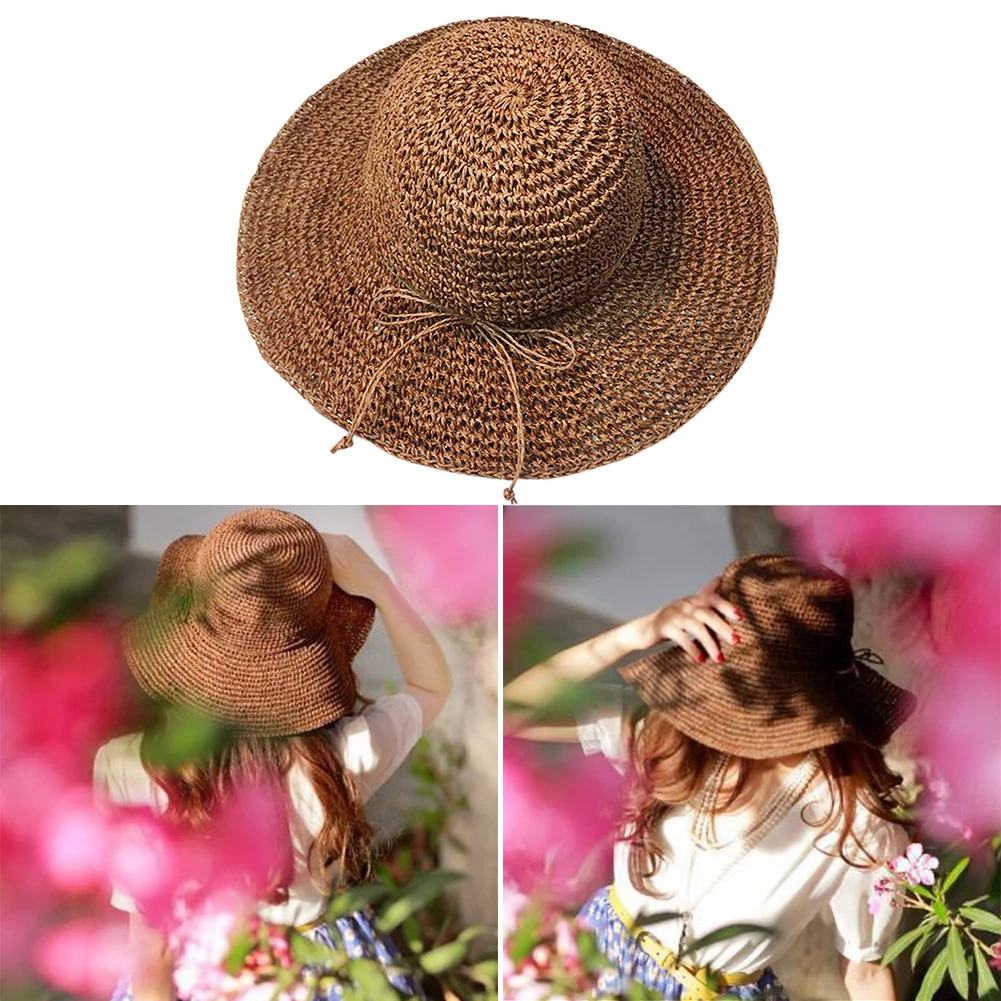 Для женщин Мода наружное Sunhat Suncare складной Лето широкими полями тропический шлем
