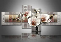 4 pcs set diy diamond painting cross stitch orchid home decoration square drill full diamond embroidery wall decoration