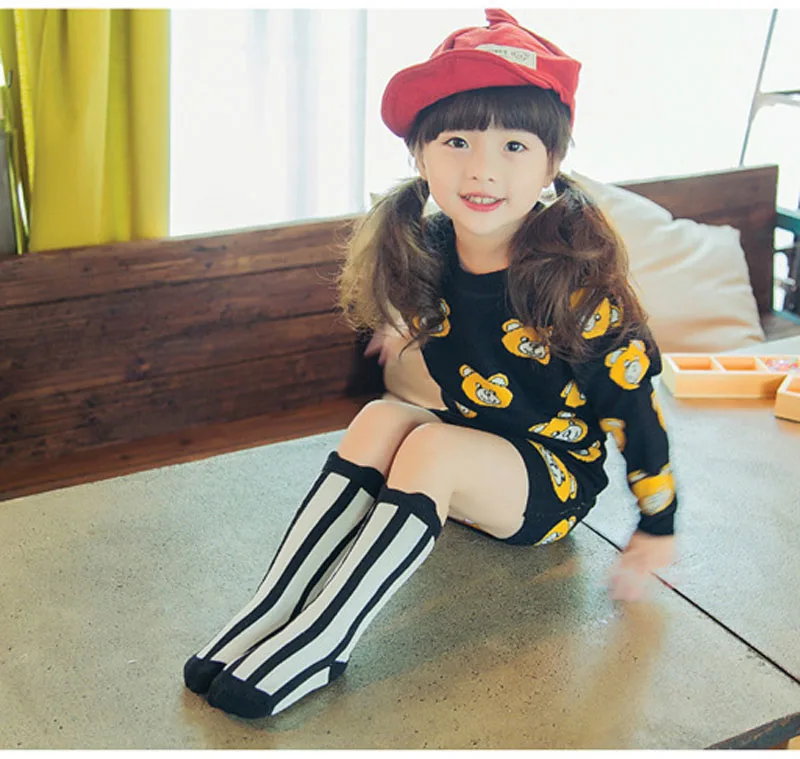 Носки унисекс высокие до колена милые Мультяшные с рисунком кота панды дораэмона