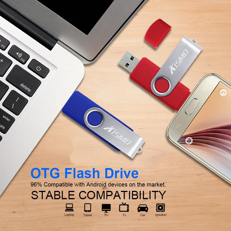 USB флеш-накопитель Kismo на Android 8 ГБ 16 32 64 OTG цветная карта памяти смартфон