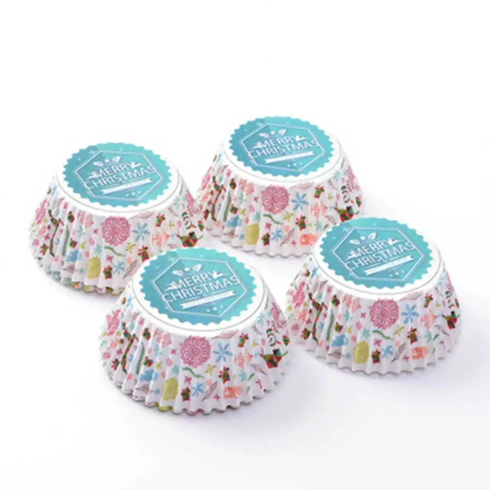 Визуальное прикосновение 100 шт./лот рождественские чашки для выпечки