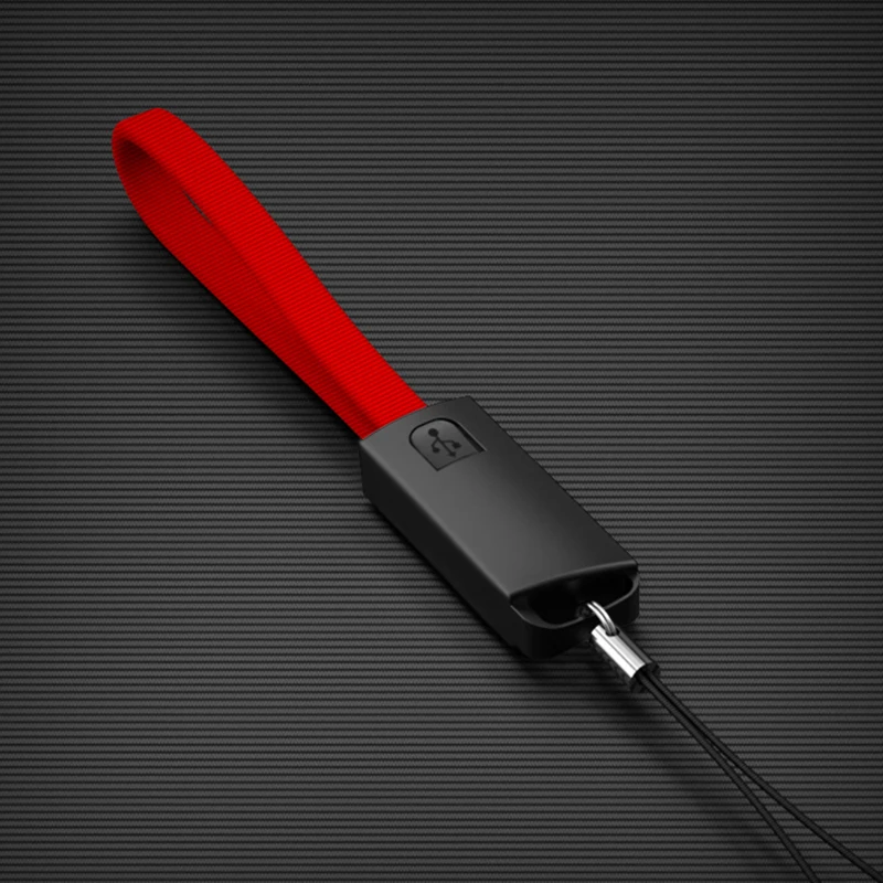 Портативный брелок для ключей данных USB кабель зарядного устройства для iPhone Xs Max XR X 8 7 6 s 6s Plus iPad 2.4A быстрое зарядное устройство многофункциональный провод шнур - Цвет: Красный
