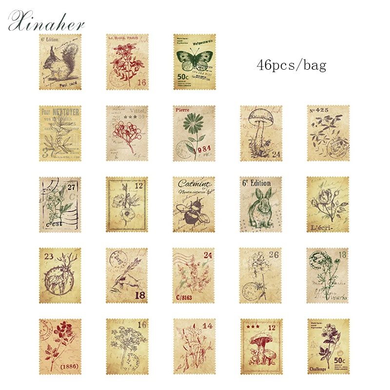 XINAHER 46 шт./кор. Лес Животные растение бумага стикер украшения наклейки DIY для ремесла дневник в стиле Скрапбукинг планировщик этикетка стикер