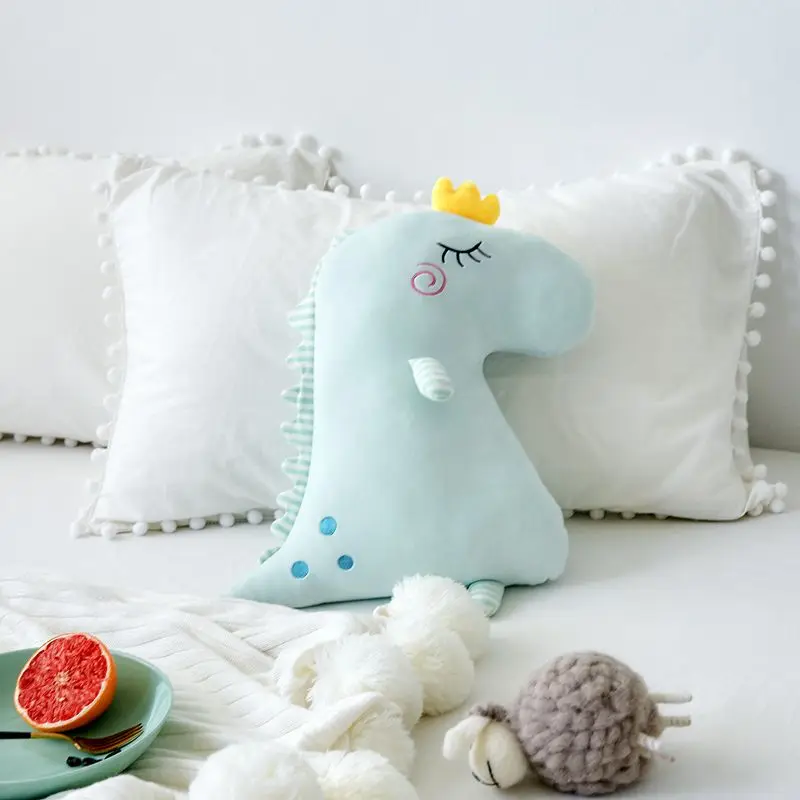 Милая плюшевая игрушка динозавр мягкая кукла подушка для объятий детский