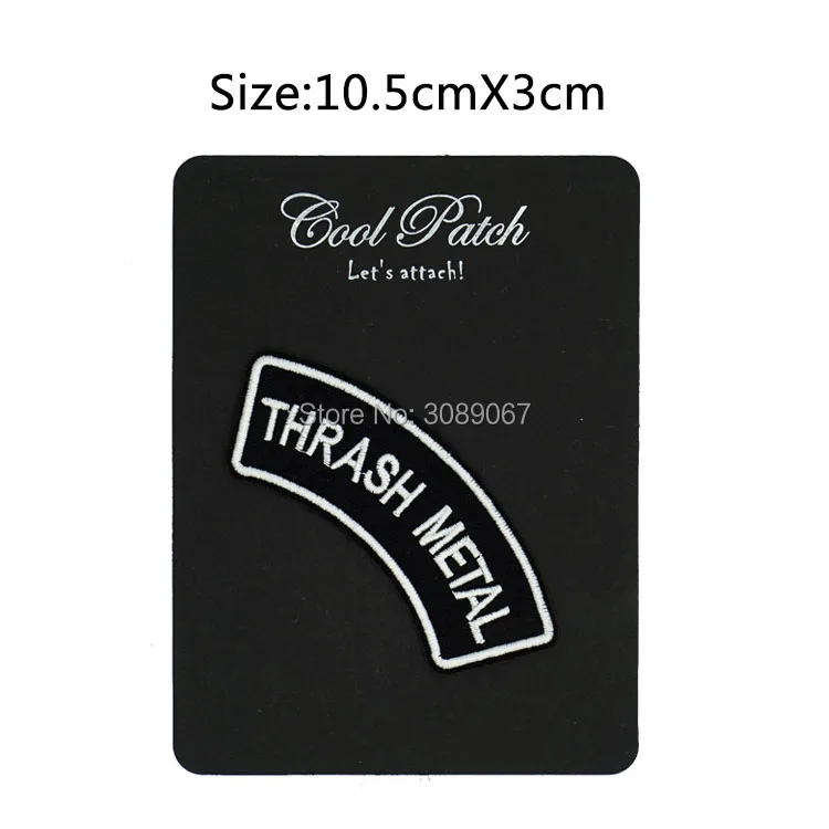 Металлическая музыкальная лента THRASH нашивка с помощью утюга для Slayer Anthrax Overkill