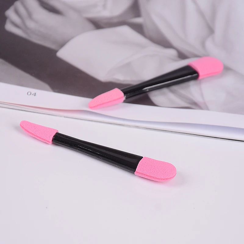 

10pcs Eyeshadow Applicator Pro Sponge Double Ended Eye Shadow Make Up Supplies Portable Eye Shadow Brushes Powder Brush