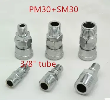 

5set/lot Pneumatic SM30+PM30 3/8" BSP Thread Air Compressor Hose Quick Male Coupler Set Connector Fitting Pneumatic accessories