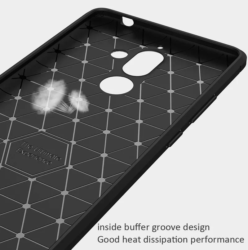 Чехол из углеродного волокна для Nokia 7 Plus матовая защитная накладка ТПУ |