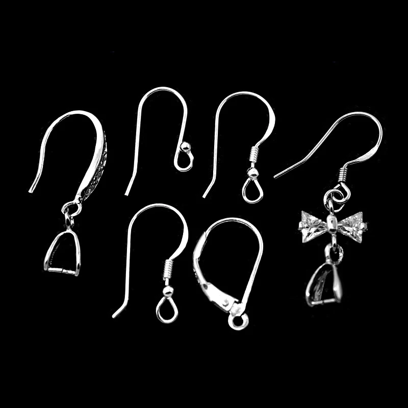Серьги из серебра 925 пробы с гладким крючком 6-10 шт. | Украшения и аксессуары