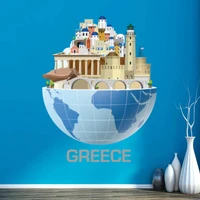 greece global architecture landmark statue fashion wedding decor vinyl waterproof wall sticker bedroom wallpaper wall decal